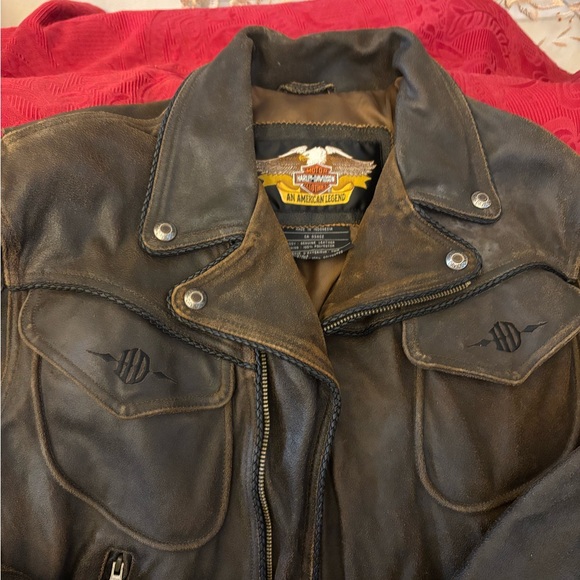Harley Davidson Men's Brown Leather Jacket - Picture 2 of 8